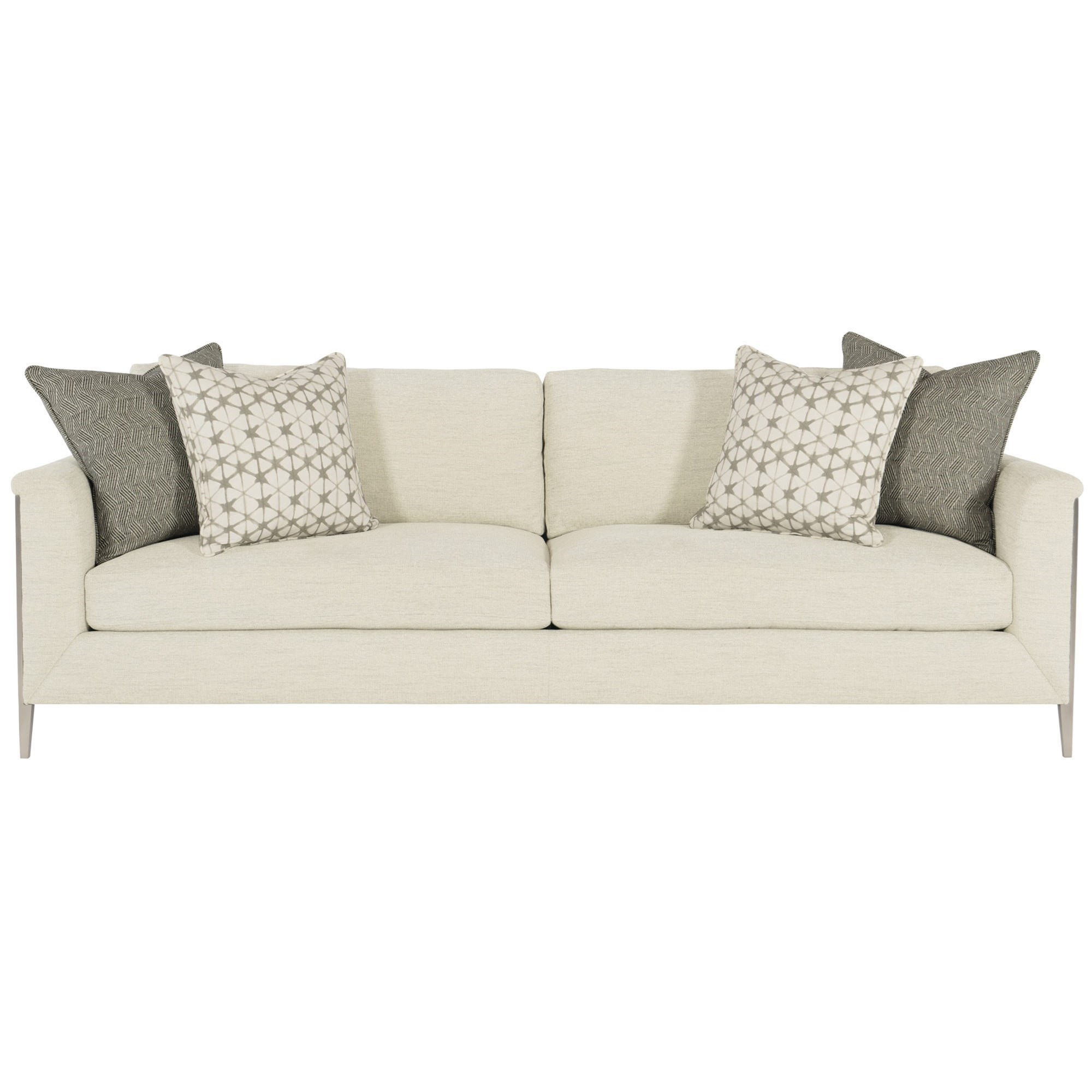 Bernhardt Interiors Dylan Contemporary Sofa with Metal Accents